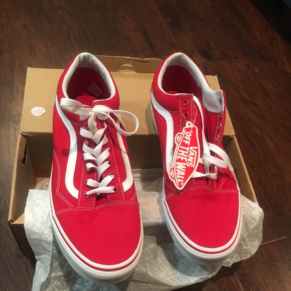 red laced vans